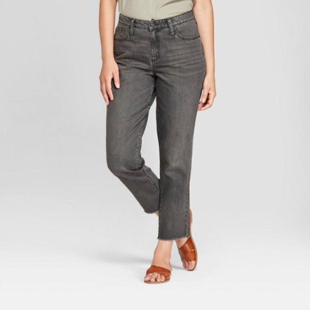 Universal Thread Women's Ankle Crop Jeans - Charcoal